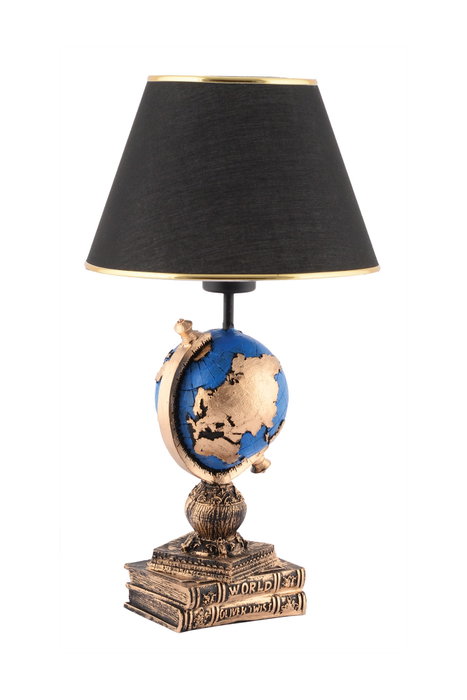 Opviq Lámpara de Mesa Negro, Azul y Dorado Opviq Lámpara de Mesa Negro, Azul y Dorado